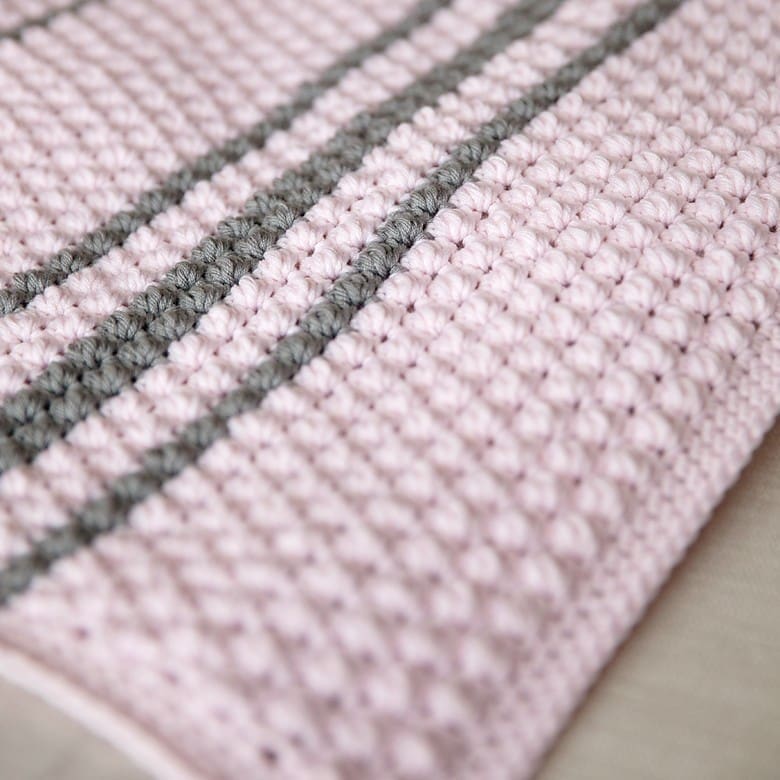 Bobbles and Stripes Baby Blanket Pattern