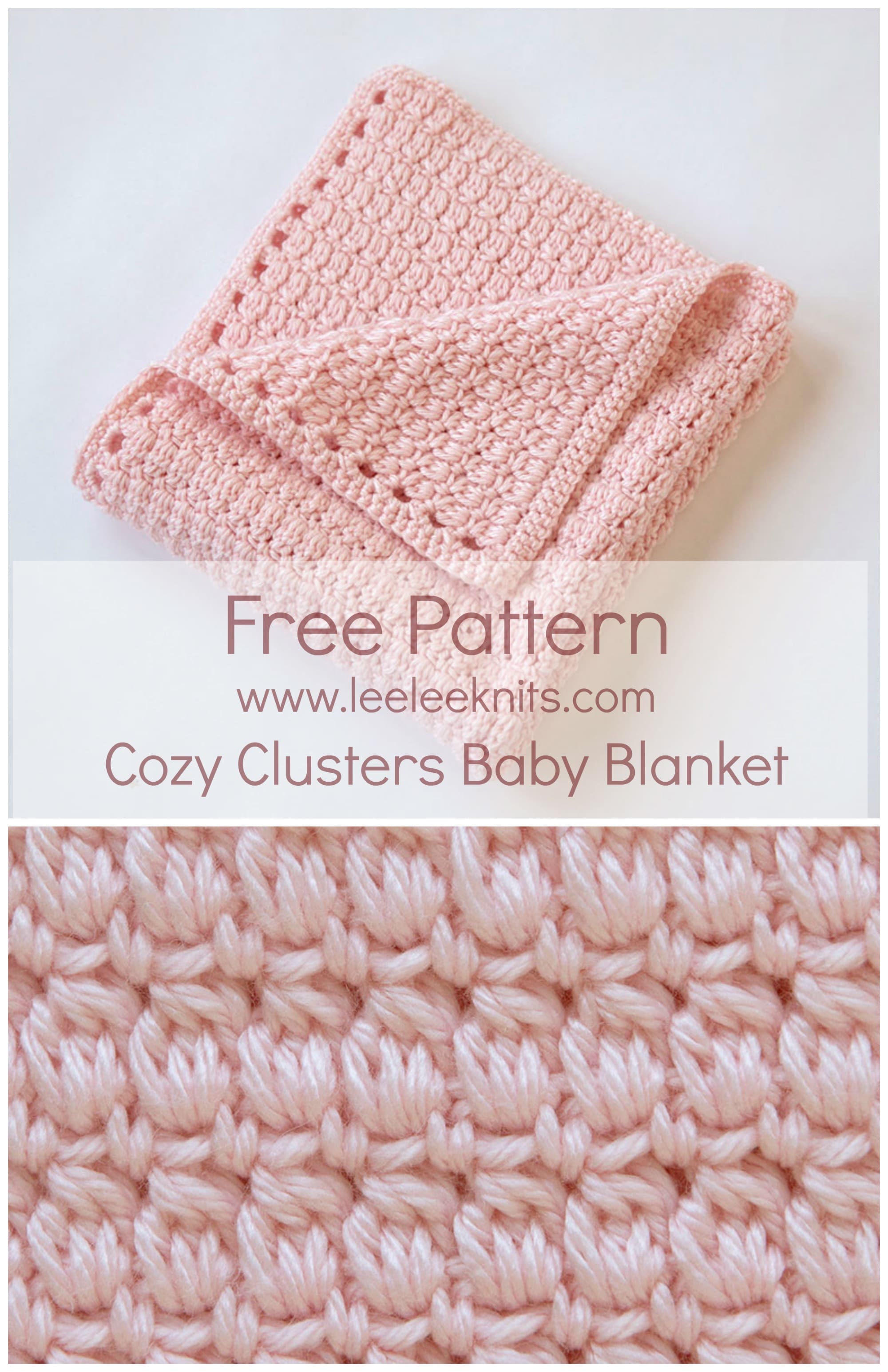 Cluster Stitch Crochet Baby Blanket
