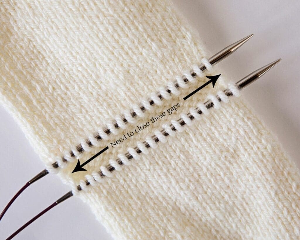 Afterthought heel for knit socks