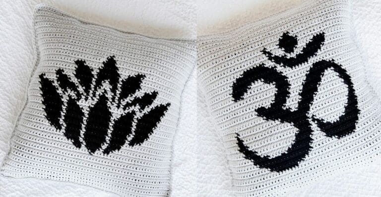 Yogi Throw Pillows Crochet Pattern
