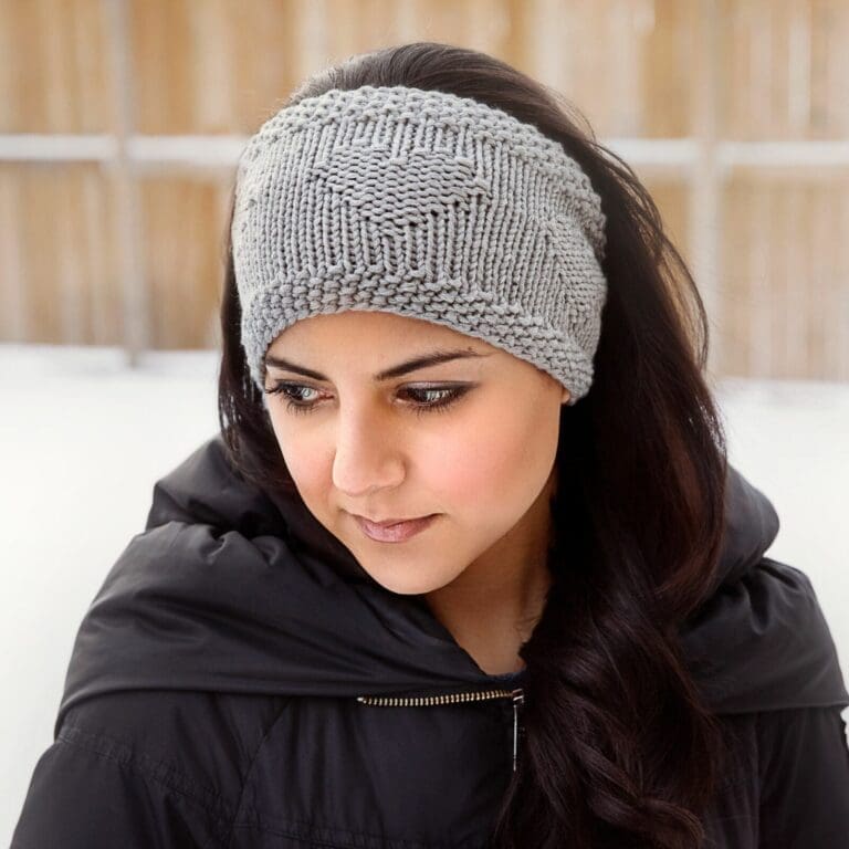 The I Heart U Knit Headband Free Pattern