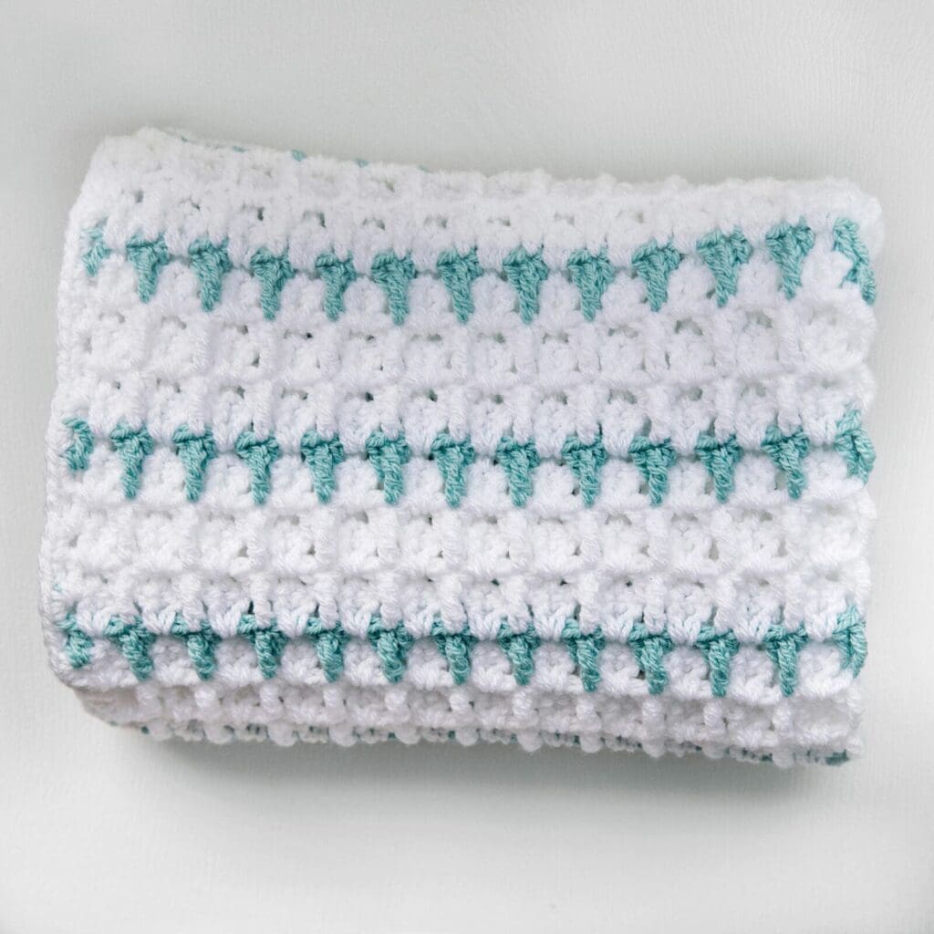 Two Color Baby Blanket Crochet Pattern