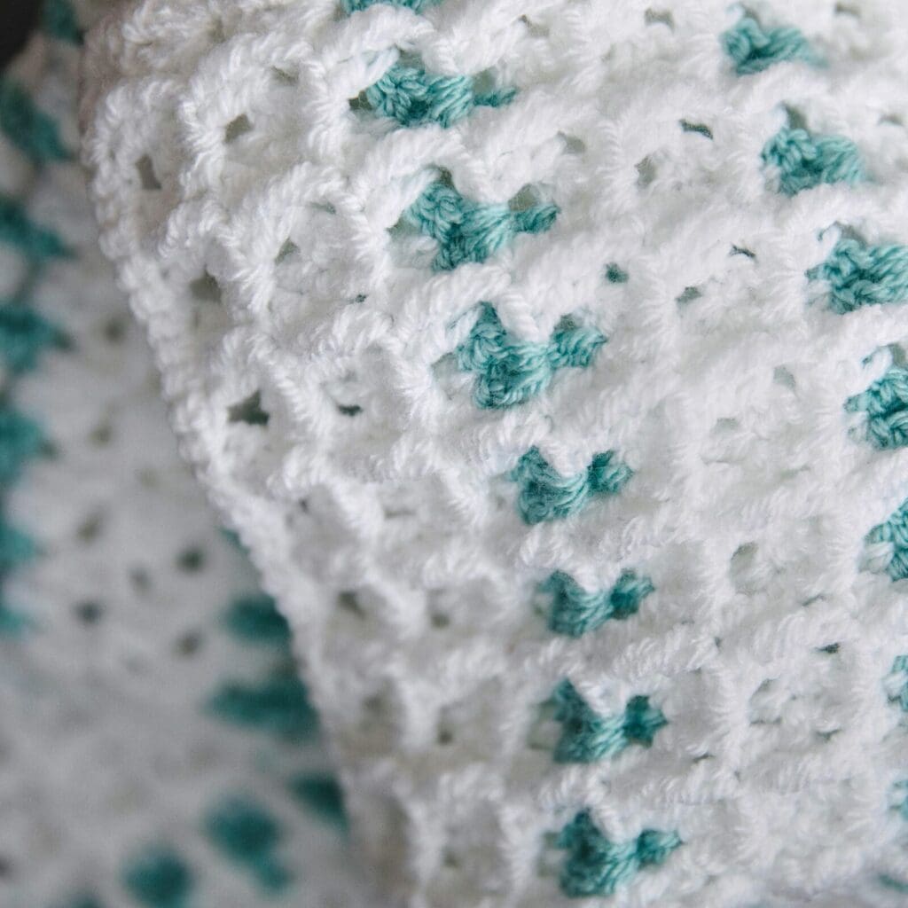 Two Color Baby Blanket Crochet Pattern