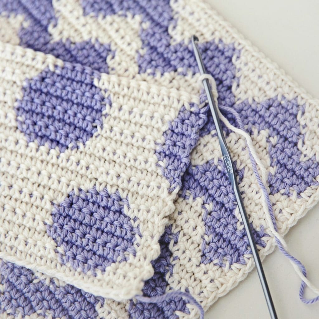 Crochet Washcloth Pattern in progress