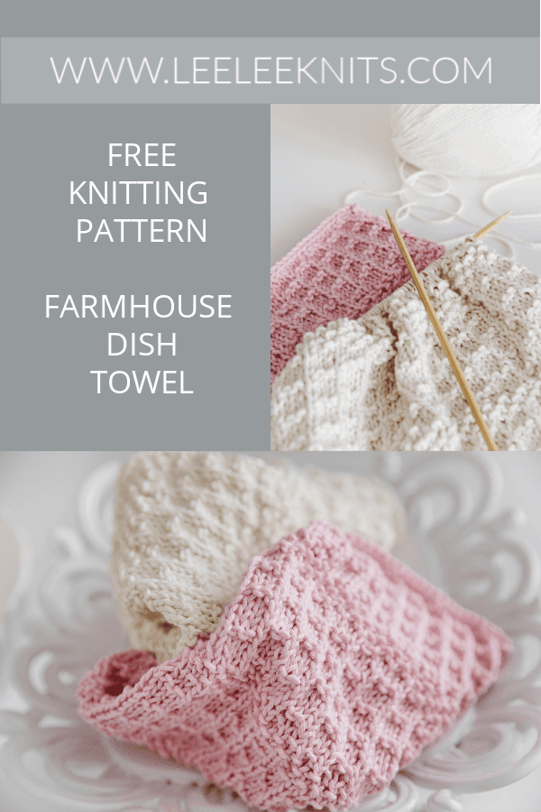 free farmhouse knitted dish towel pattern
