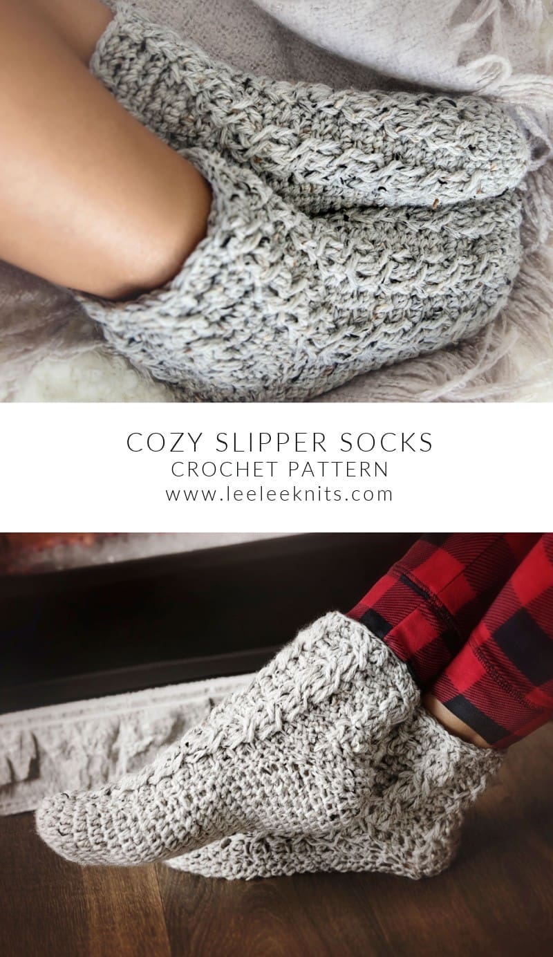 crochet slipper socks