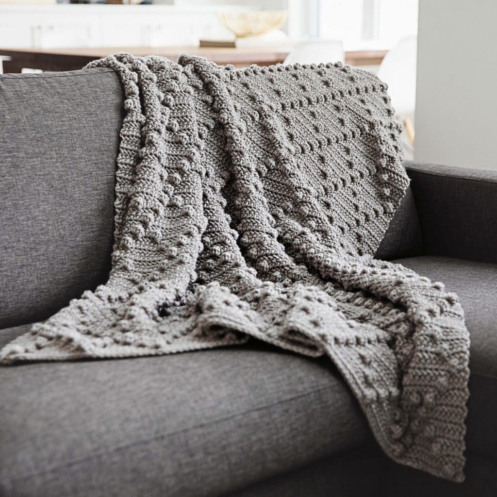 Bobble Stitch Blanket Crochet Pattern