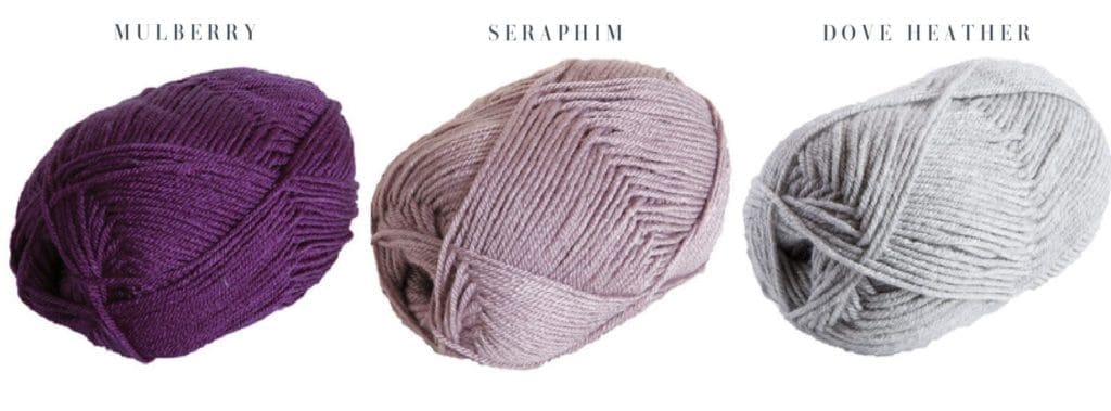 Color Combinations for Knit Blanket Purple & Grey