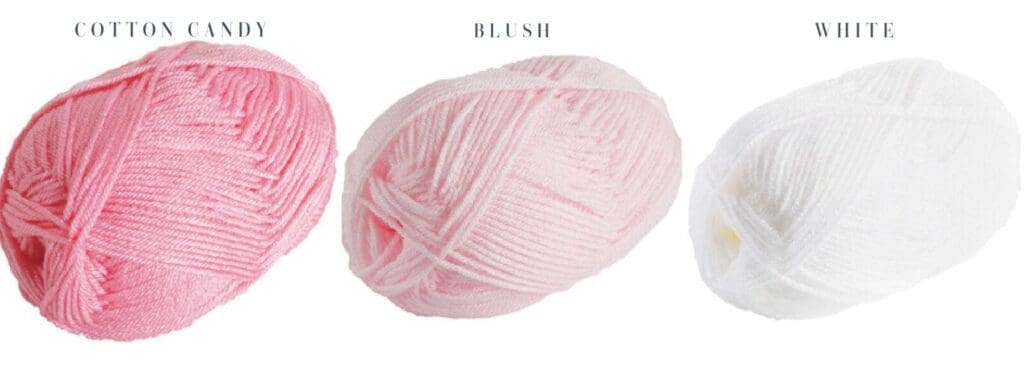 Color Combinations for Knit Blanket Pink & White