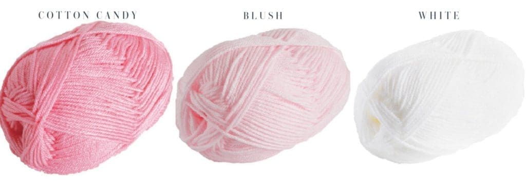 Color Combinations for Knit Blanket Pink & White
