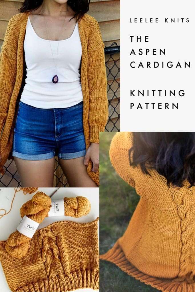 Cable Knit Cardigan Pattern - Aspen Cardigan