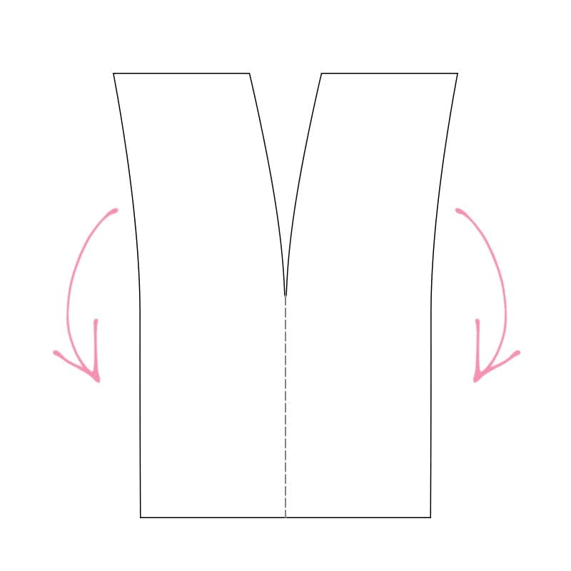 Assembly diagram for swimsuit cover up