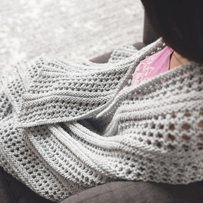 Easy Knitting Lace Pattern – Zen Throw Blanket