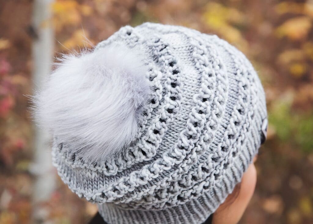 Free Slouchy Hat Knitting Pattern Side view