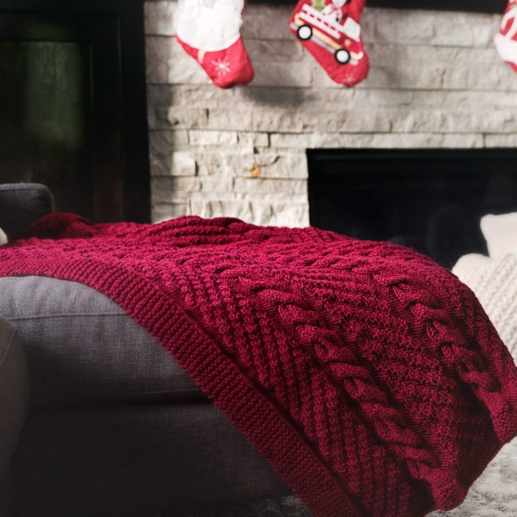 Blanket Pattern Knitted Throw