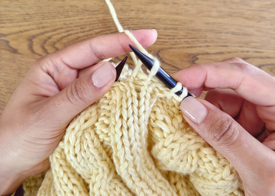 Completed stitch - Picking Knitting
