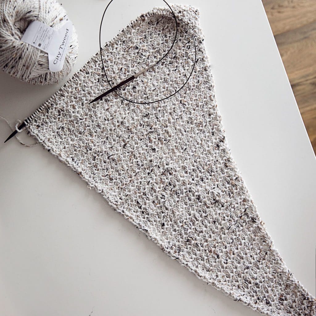 Shawlette Knitting Pattern in progress