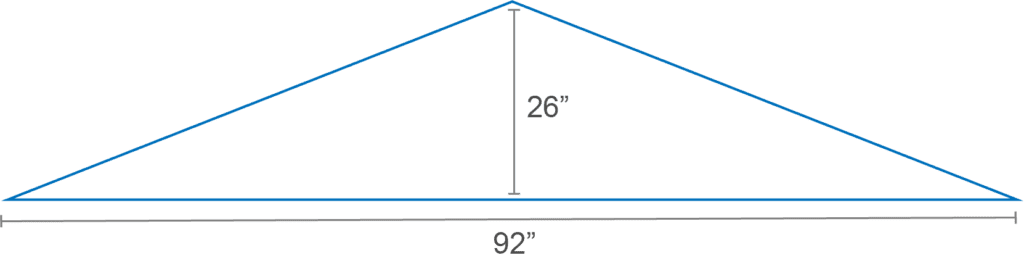 Tirangle Shawlette Knitting Pattern diagram