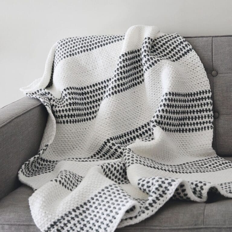 Crochet Moss Stitch Blanket Pattern