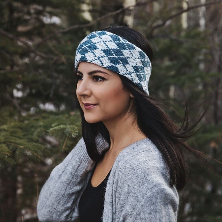 Argyle Headband Knitting Pattern