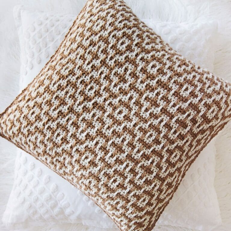 Mosaic Crochet Throw Pillow Pattern