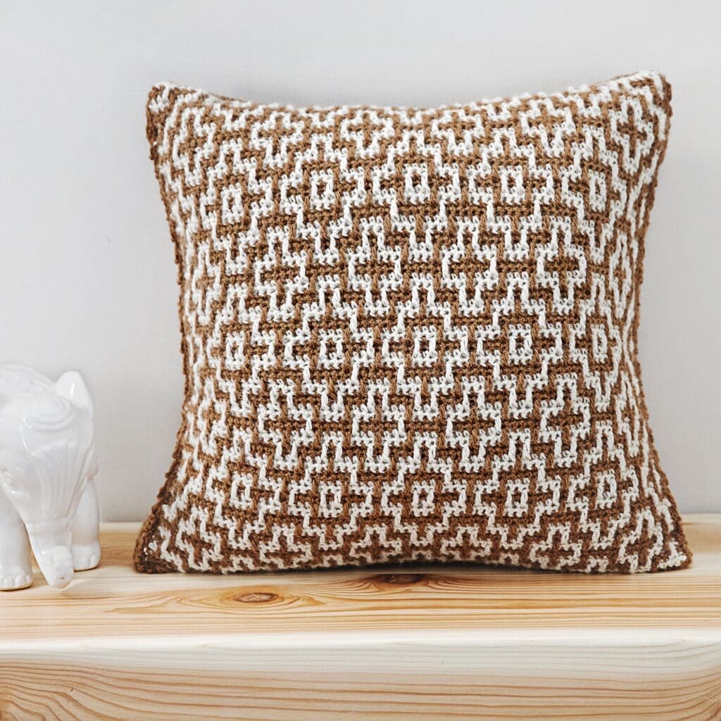 Mosaic Crochet Pillow
