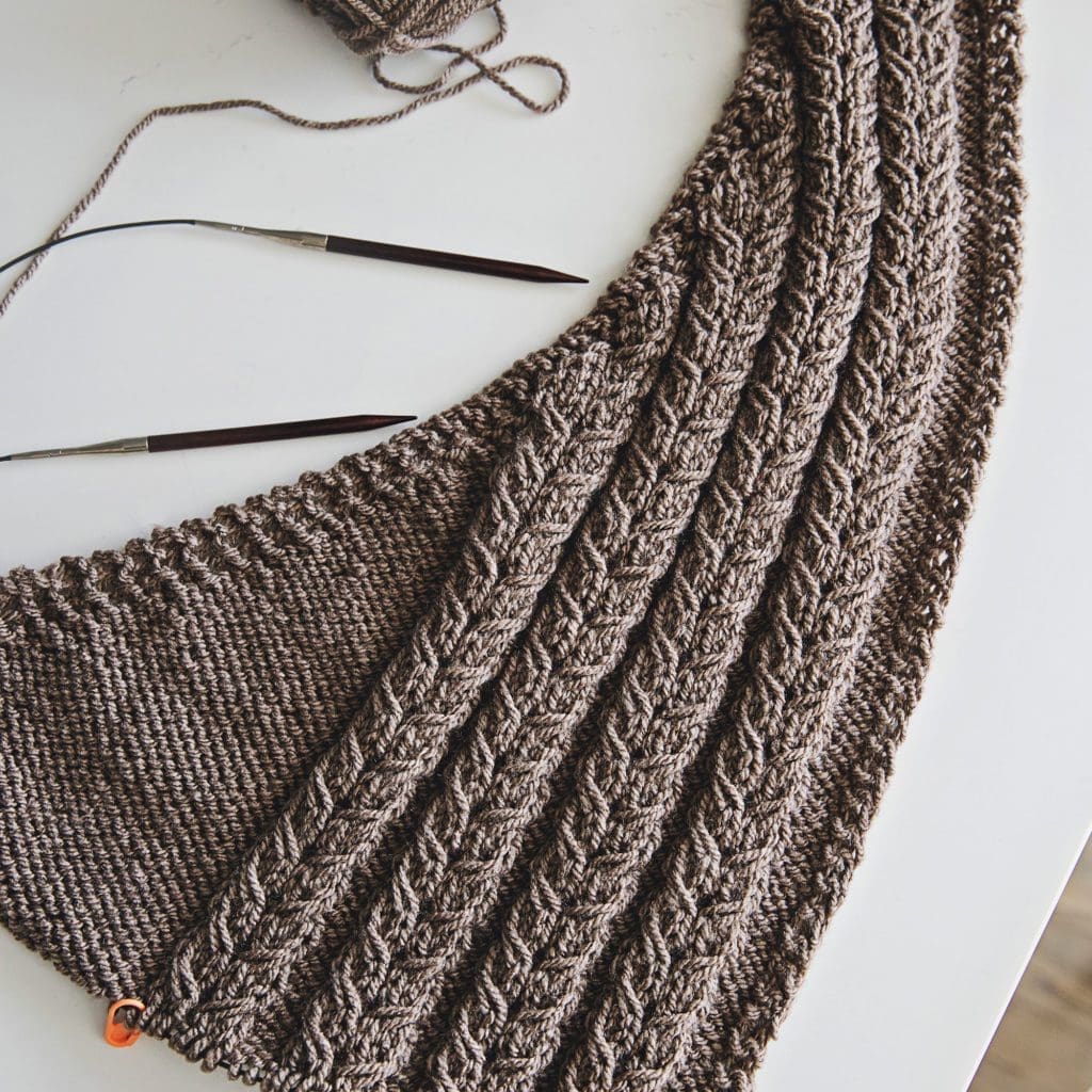 Cable Knit Shawl