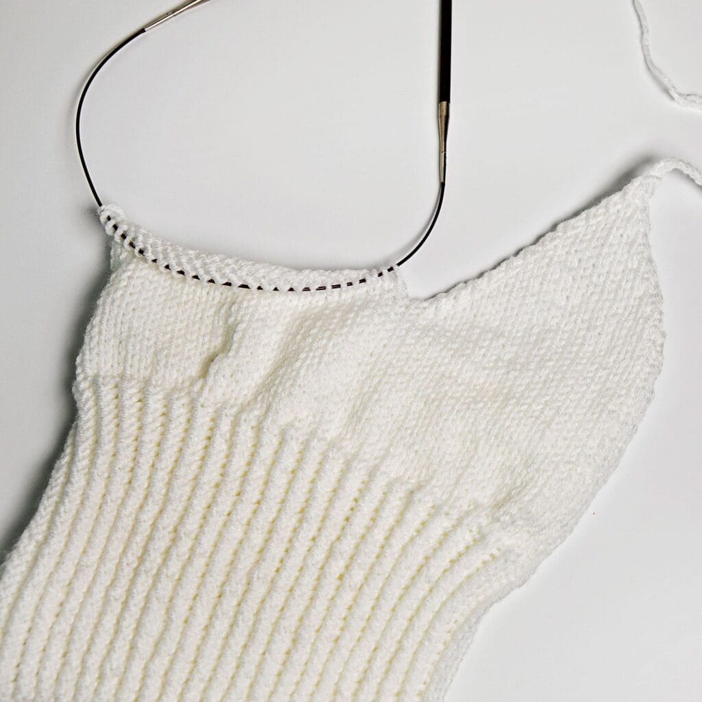 Knit Tank Top Pattern in progress