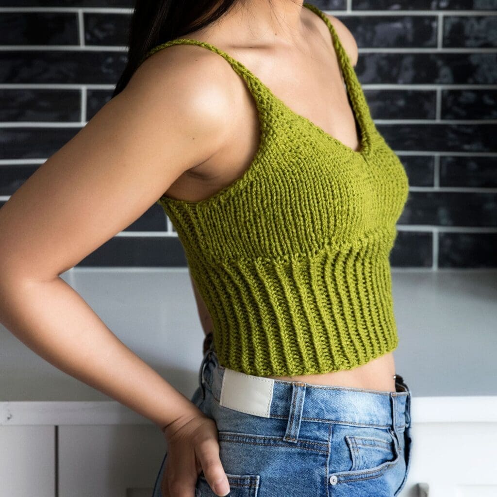 Knit Tank Top Pattern Side View