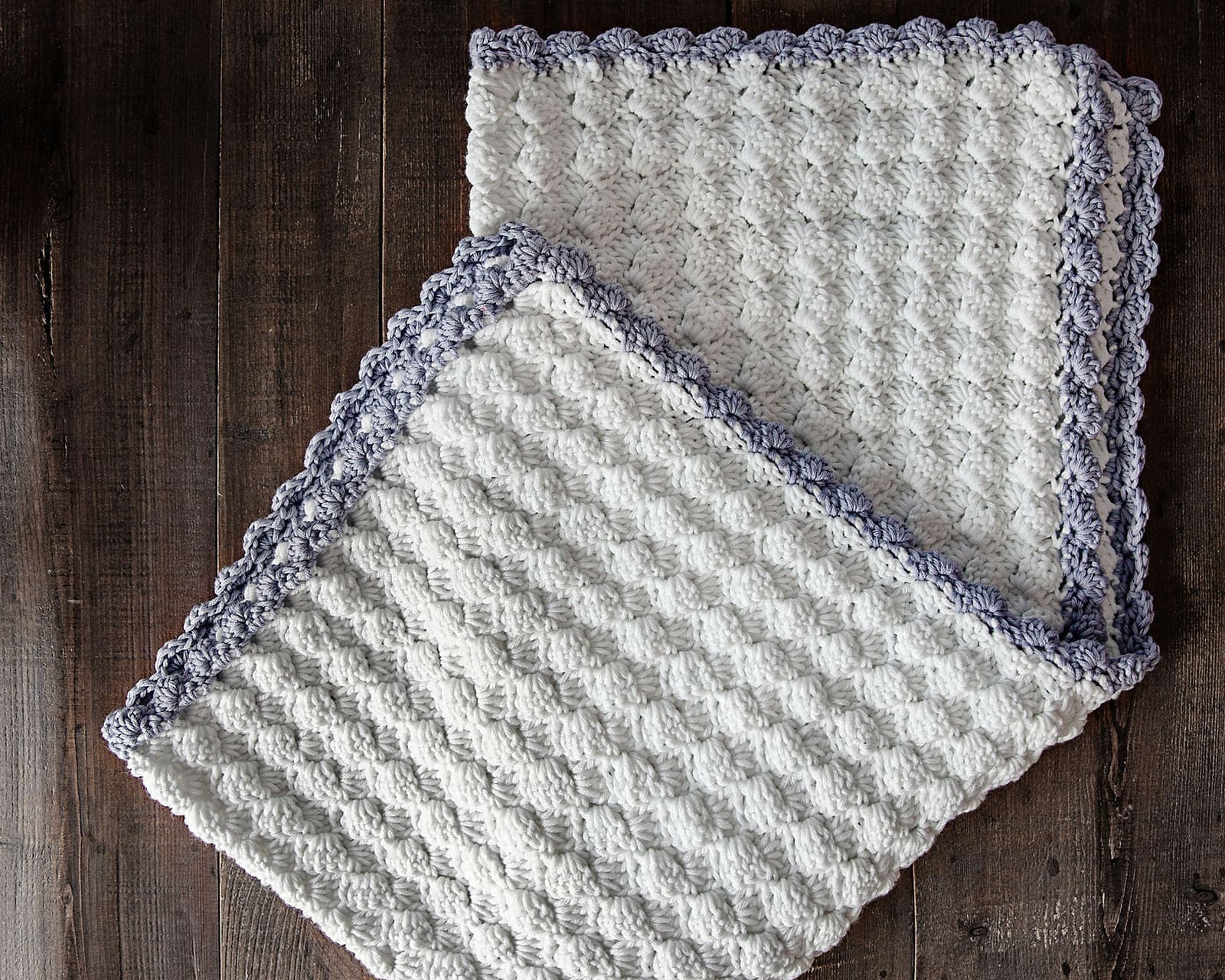 Crochet Shell Stitch Baby Blanket Pattern - Leelee Knits