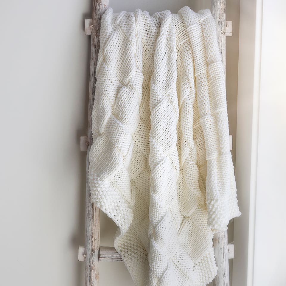 Basketweave Baby Blanket Knitting Pattern