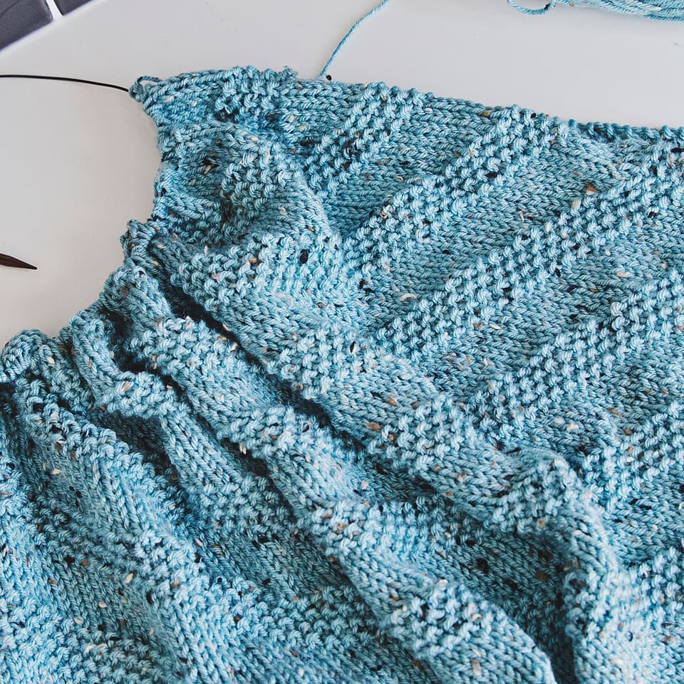 Modern Baby Blanket Knitting Pattern