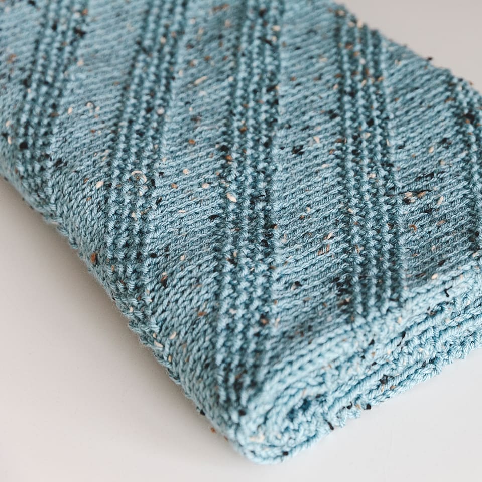 Modern Baby Blanket Knitting Pattern