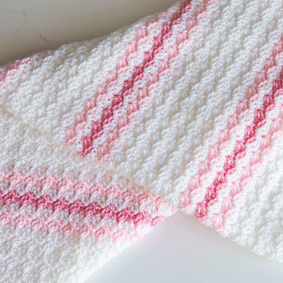 Candy Stripes Baby Blanket Crochet Pattern