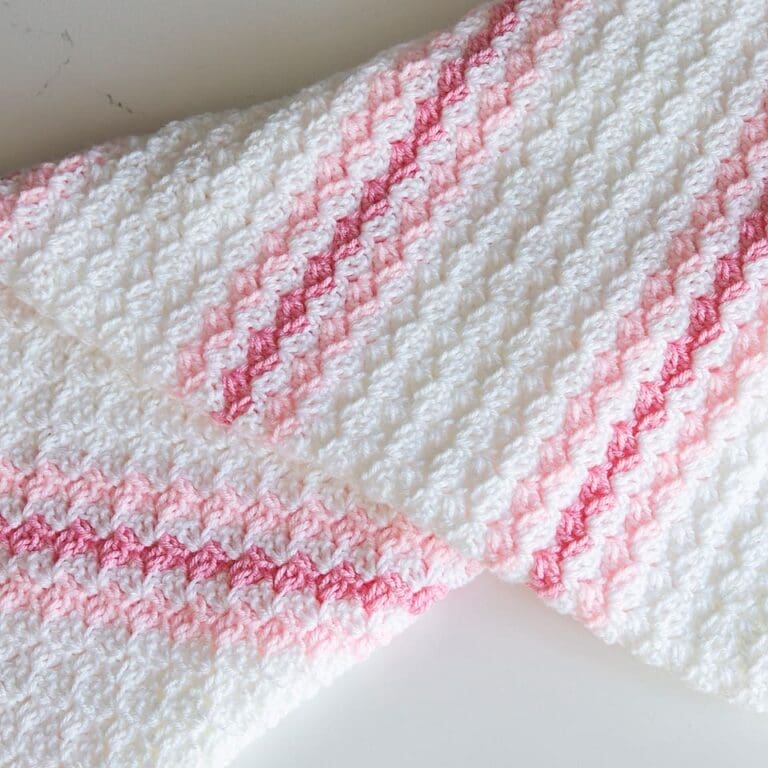 Striped Crochet Blanket Pattern for Beginners