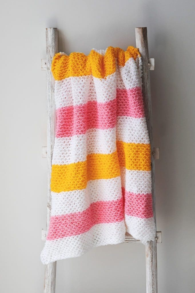 Striped Baby Blanket Knitting Pattern