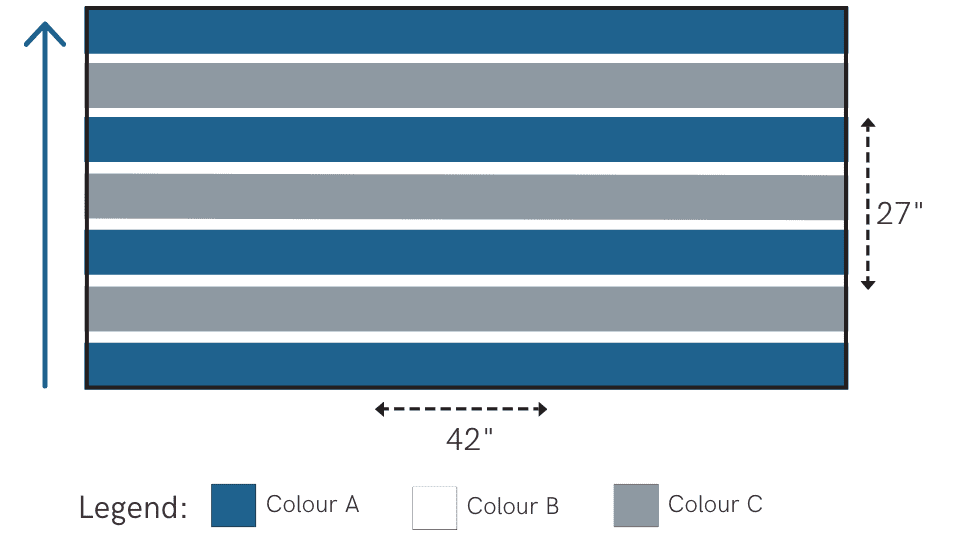 Striped Crochet Baby Blanket Pattern Chart