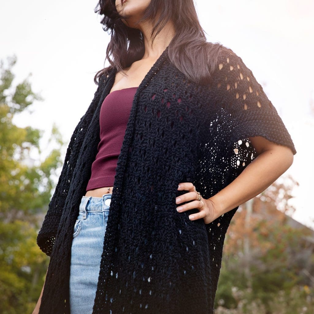 Long Cardigan Knitting Pattern front