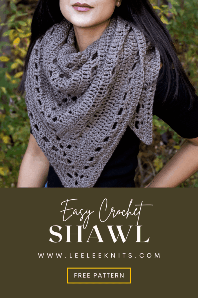 Easy Triangle Shawl Crochet Pattern