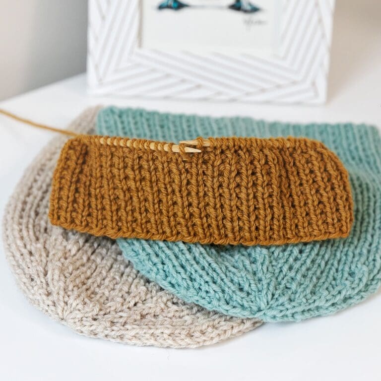Knit Broken Rib Stitch Plus Free Hat Pattern