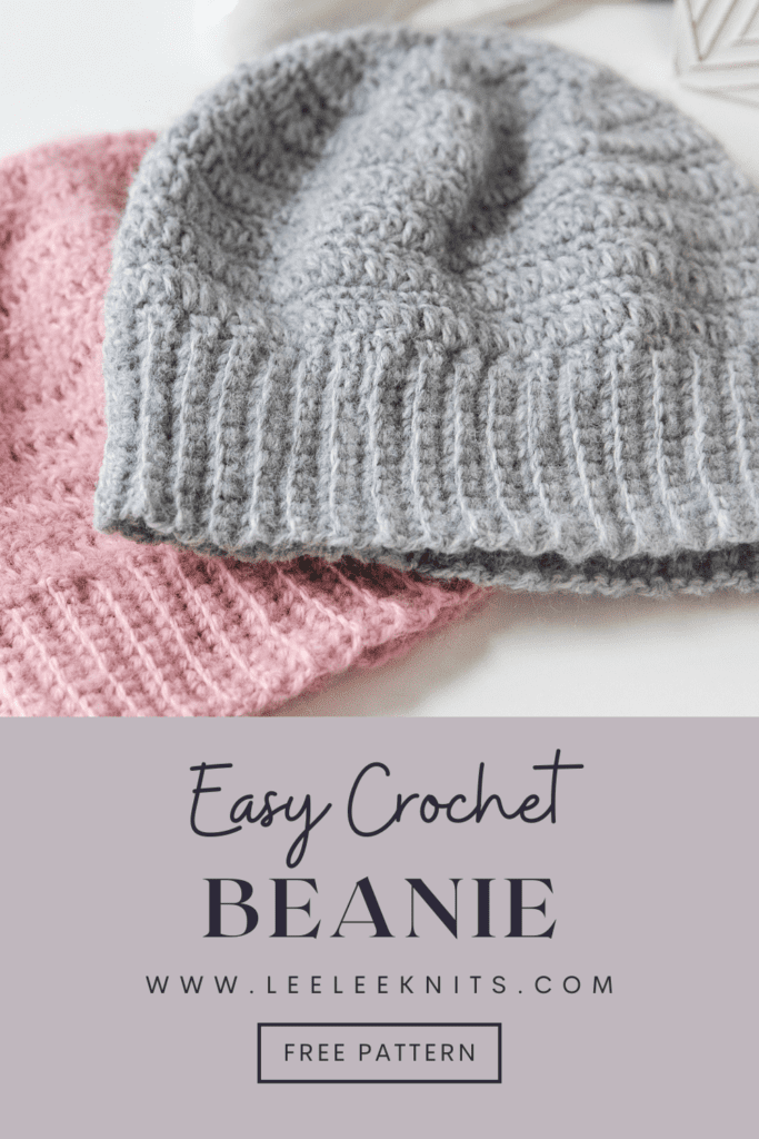 Easy Crochet Beanie Pattern Leelee Knits