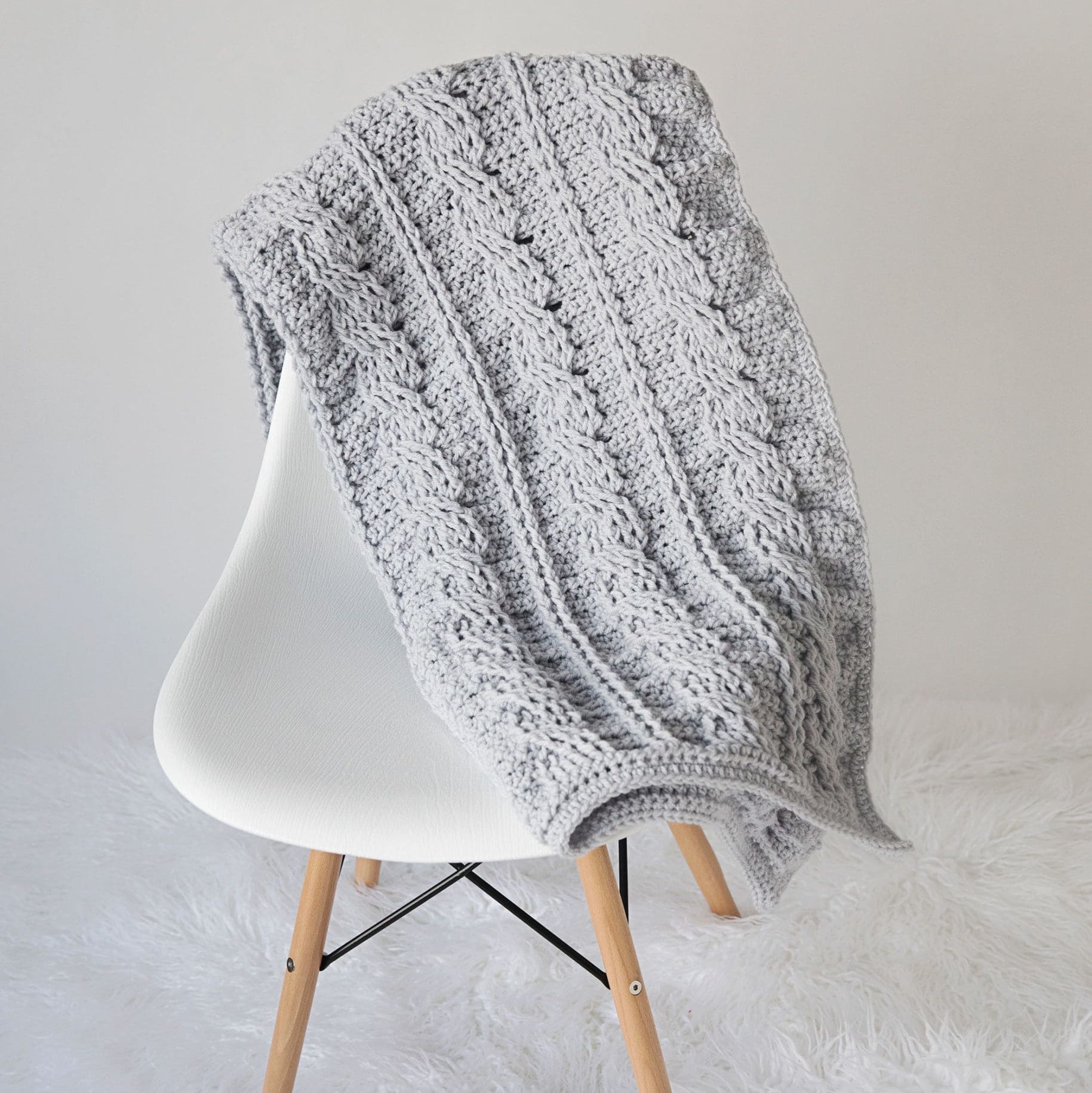 Cabled Throw Blanket Pattern