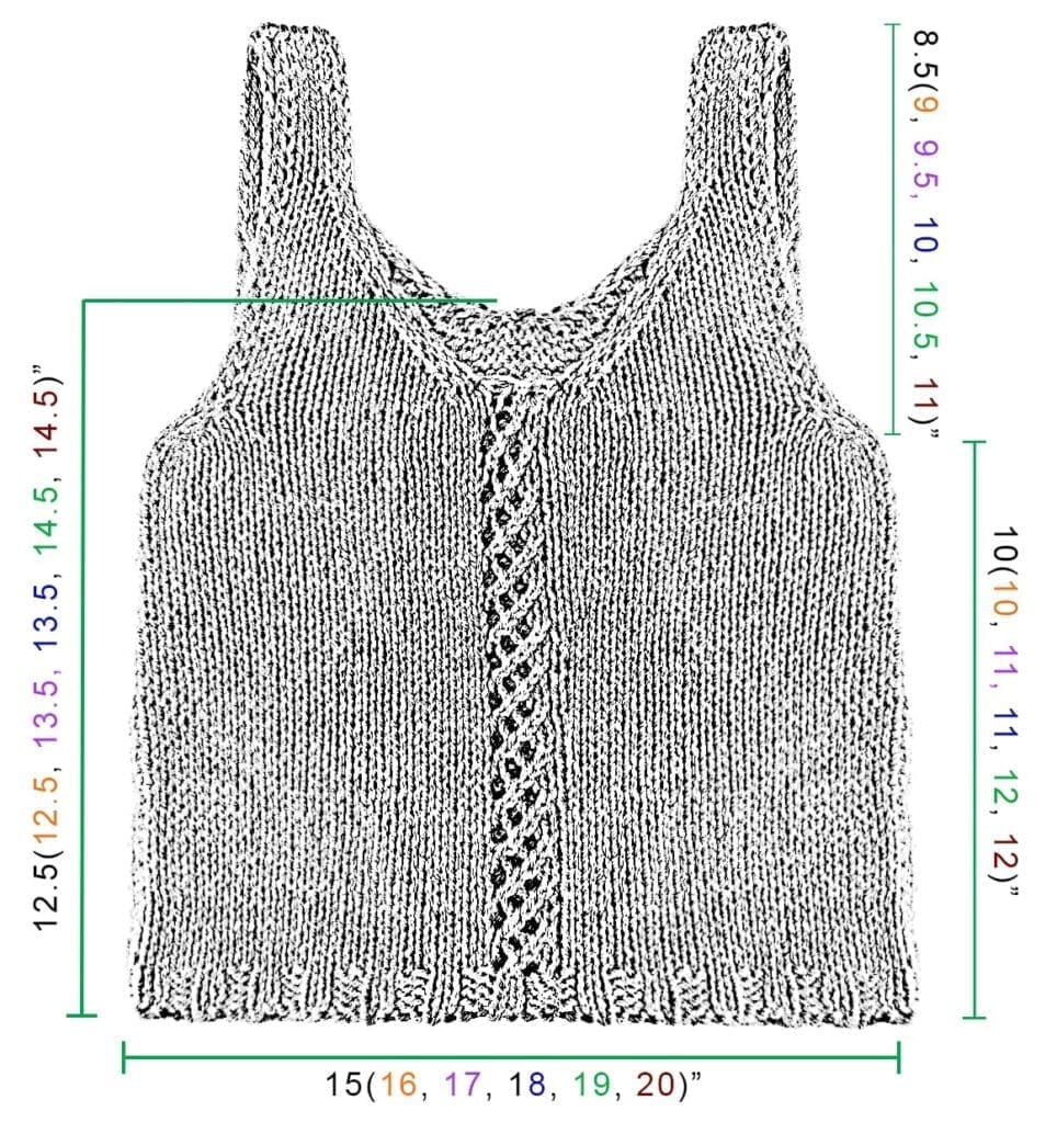 Tank top knitting pattern