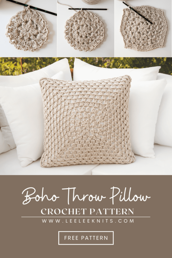 Boho Throw Pillow Crochet Pattern Leelee Knits