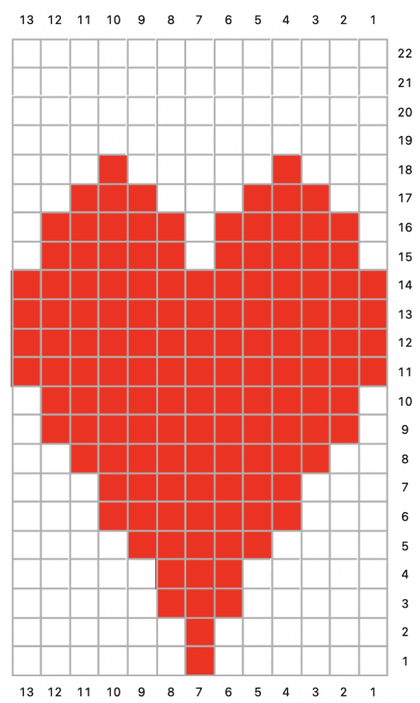 Duplicate Stitch Knitting chart