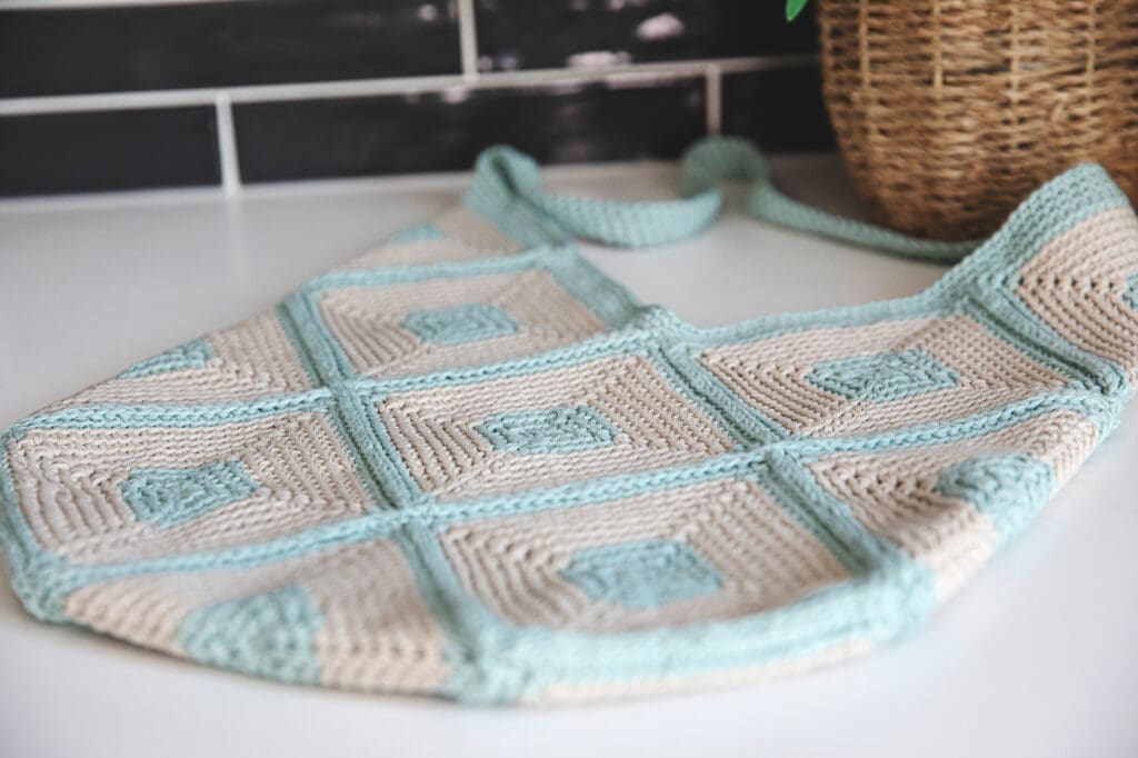 Crochet Tote Bag Pattern Free Laying flat