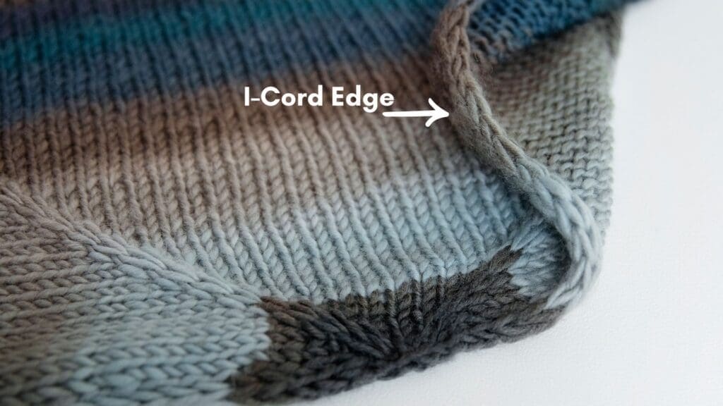 i-cord knit edge example