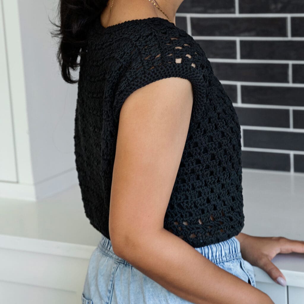 Mesh Top Crochet Pattern  Side View