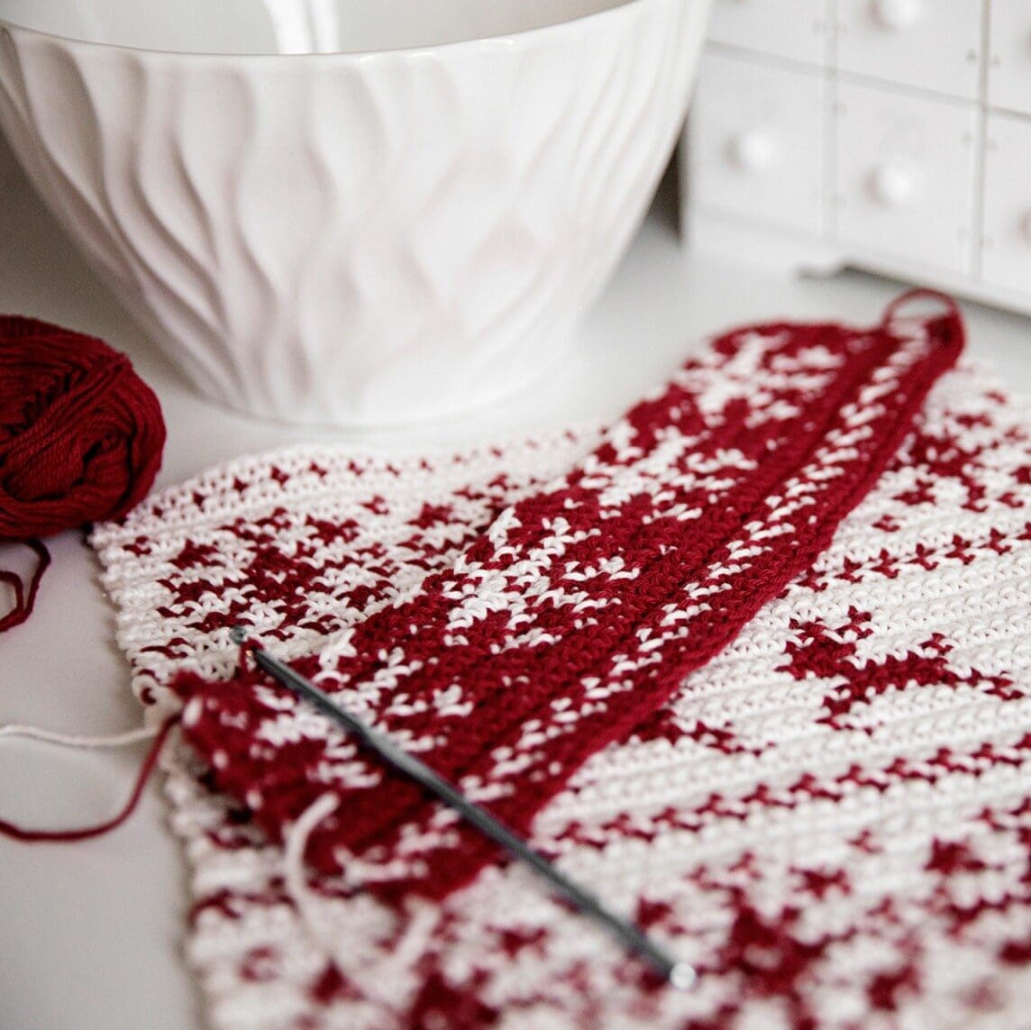 Festive Crochet Dish Towels