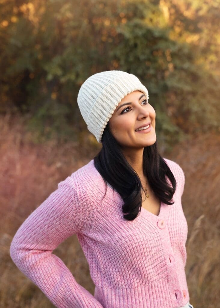 Girl wearing hat